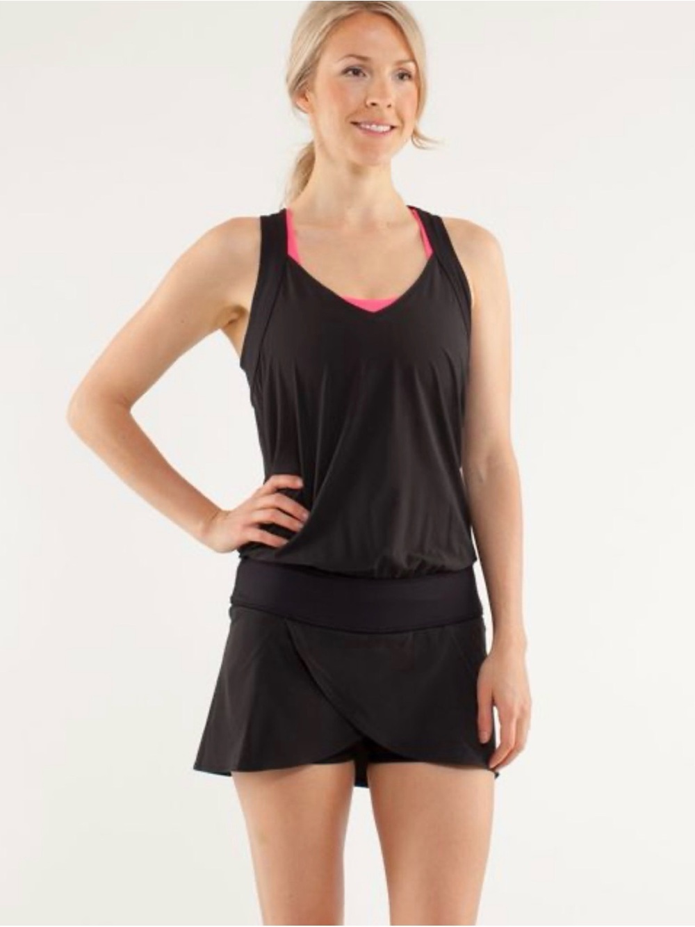 lululemon athletica Run for Your Money Romper, size 8, Black Romper